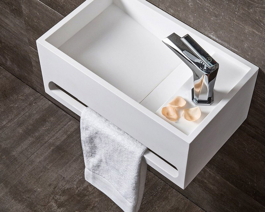 HMR Bathroom Ramped Sink with Towel Bar