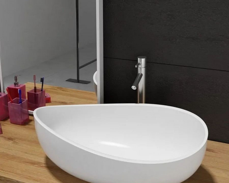 HMR Modern Bathroom Vessel Sink with Pop Up Drain