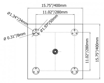 HMR Thermostatic 16" Shower System with Handheld Shower