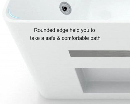 HMR 67'' Massage Bathtub with Ambient Lighting 97-Gallon Capacity