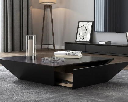 HMR Modern 39" Coffee Table with Storage and 1-Drawer