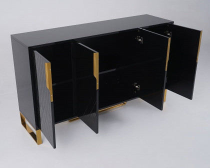 HMR Aro Series Modern 59.1" Affordable Sideboard with Storage