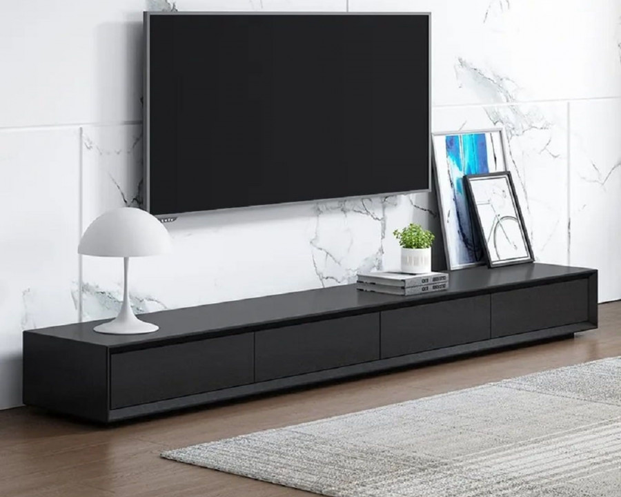 HMR Morami Series Modern 87" Rectangular TV Stand with 4 Drawers