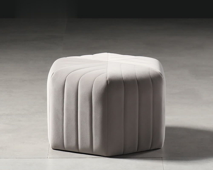 HMR Wide Hexagonal Pouf Ottoman