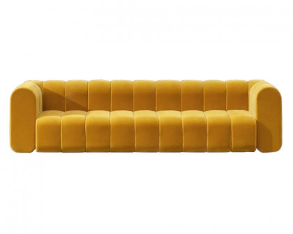 HMR Modern 3-Seater Sofa with Velvet Upholstered - Yellow