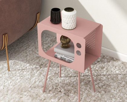 HMR Stert Series Modern End Table - Fresh Pink