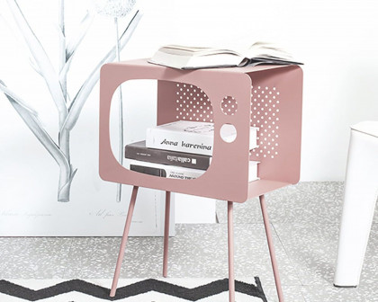 HMR Stert Series Modern End Table - Fresh Pink