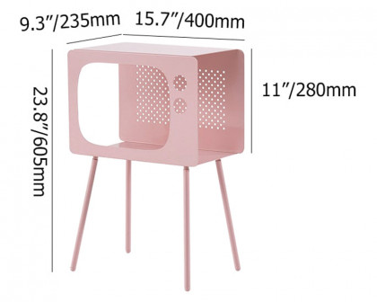 HMR Stert Series Modern End Table - Fresh Pink