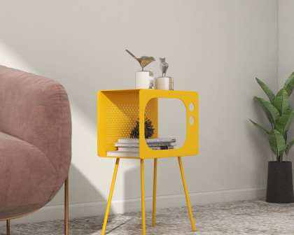 HMR Stert Series Modern End Table - Fresh Yellow