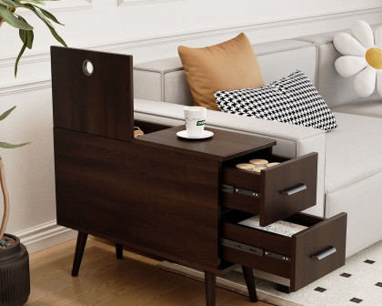 HMR Modern Rectangle End Table with Drawers