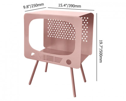 HMR Stert Series TV Sculpt Display Shelving End Table - Pink