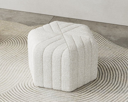 HMR Wide Hexagonal Pouf Ottoman