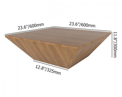 HMR Modern 24" Coffee Table with Storage and 1-Drawer - Walnut