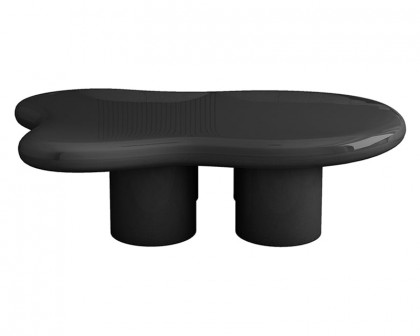 HMR 39" Irregular Cloud-Shaped Abstract Coffee Table - Black