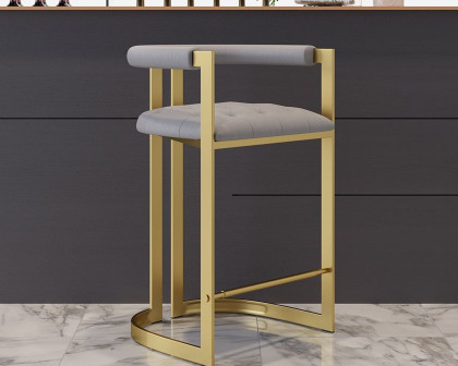 HMR Modern Leath-Aire Counter Stools with Upholstery