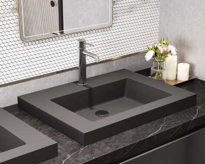 HMR 23"Rectangular Concrete Drop-in Bathroom Sink