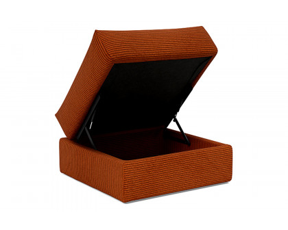 Innovation Living Cornila Ottoman - 595 Corduroy Burnt Orange