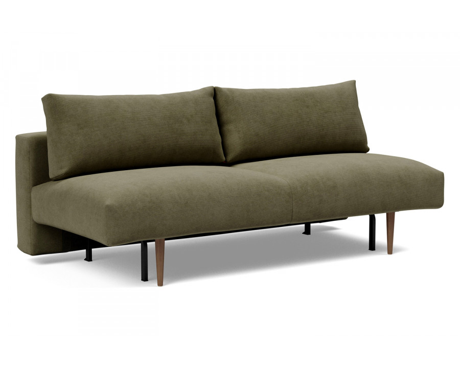 Innovation Living Frode Dark Styletto Sofa Bed - 316 Cordufine Pine Green