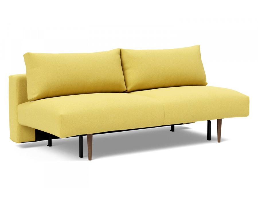 Innovation Living Frode Dark Styletto Sofa Bed - 554 Soft Mustard Flower