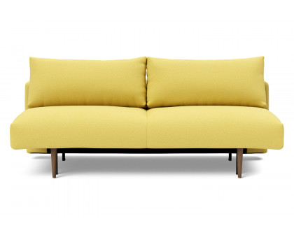 Innovation Living Frode Dark Styletto Sofa Bed - 554 Soft Mustard Flower