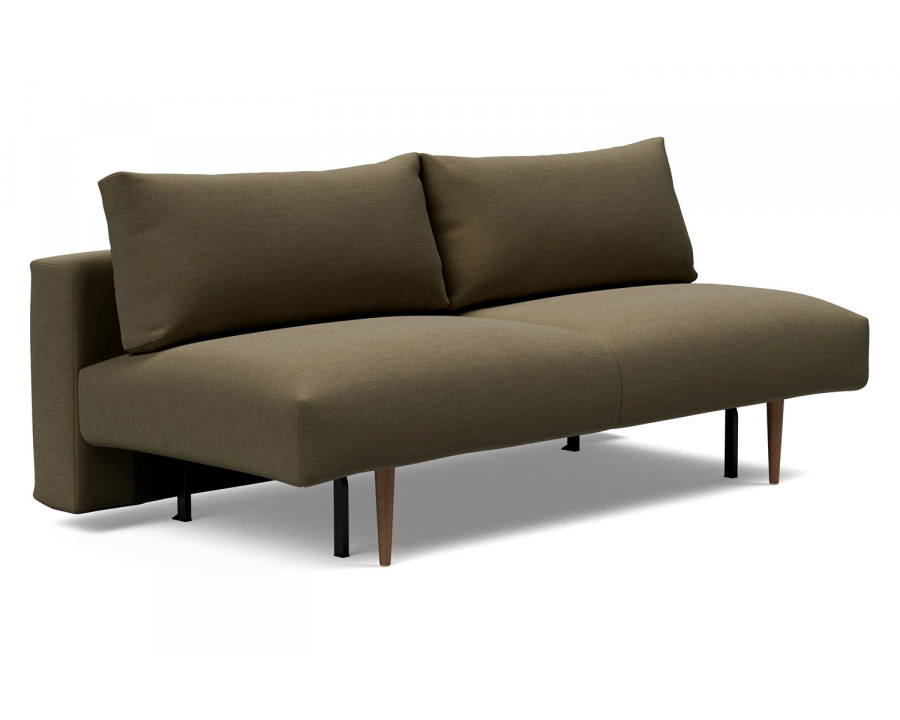 Innovation Living Frode Dark Styletto Sofa Bed - 575 Vivus Dusty Olive