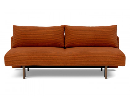 Innovation Living Frode Dark Styletto Sofa Bed - 595 Corduroy Burnt Orange