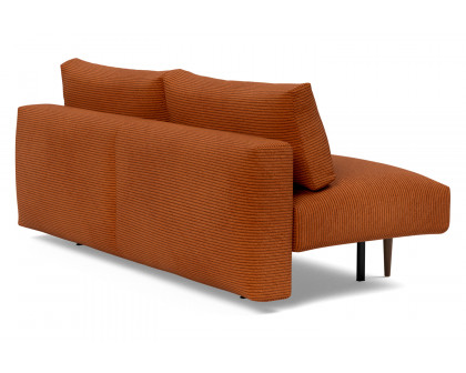 Innovation Living Frode Dark Styletto Sofa Bed - 595 Corduroy Burnt Orange