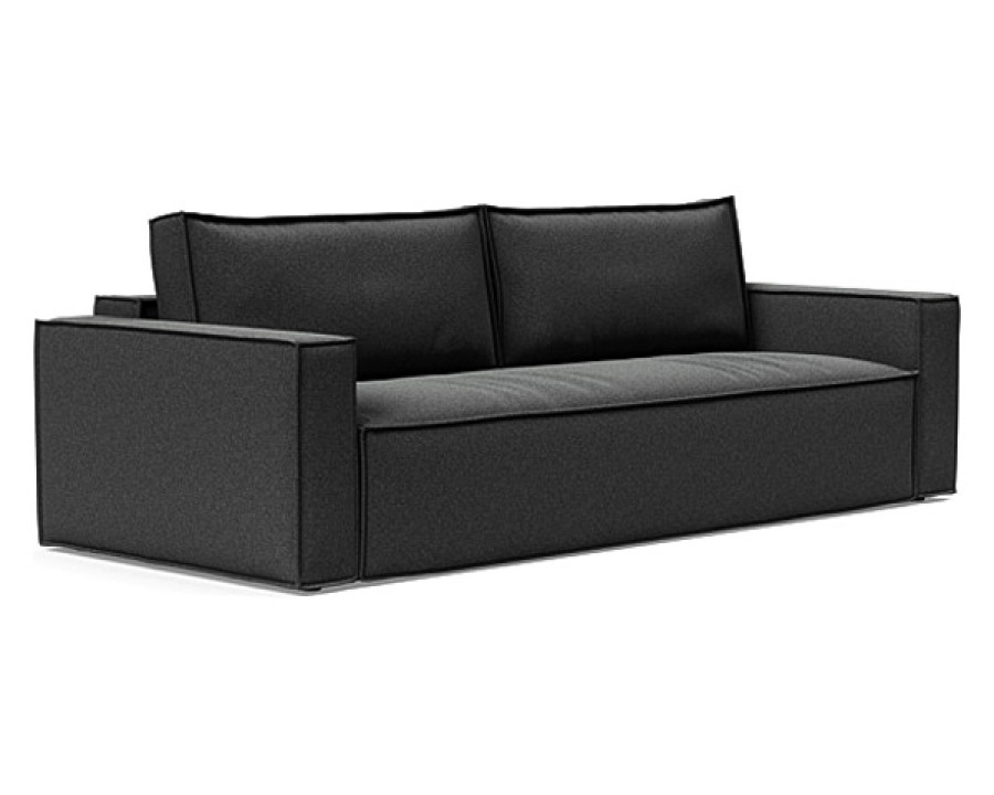 Innovation Living Newilla Sofa Bed with Standard Arms - 529 Bouclé Charcoal