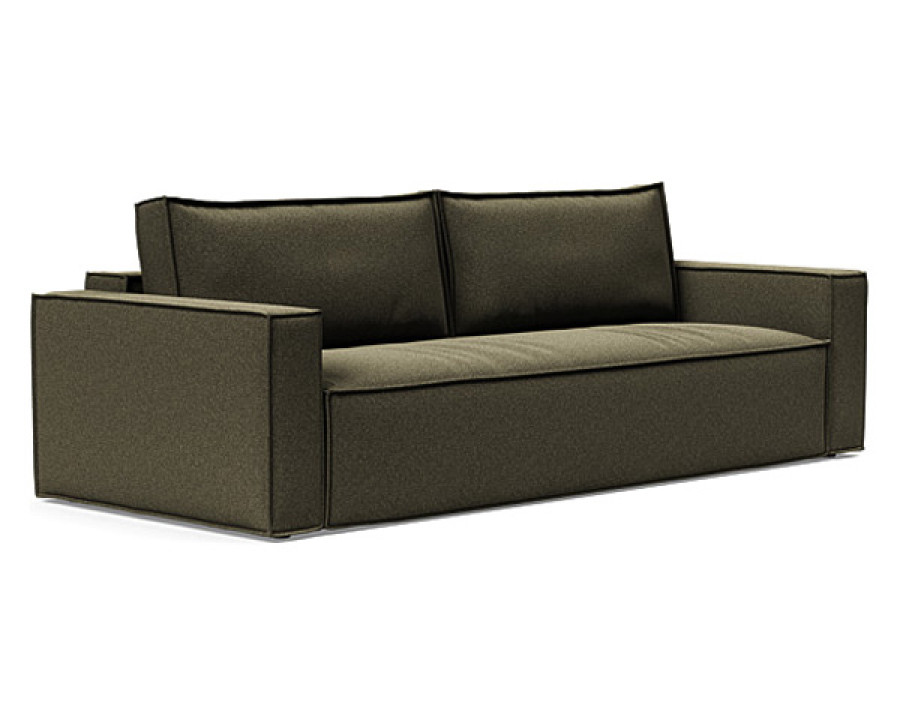 Innovation Living Newilla Sofa Bed with Standard Arms - 535 Bouclé Forest Green