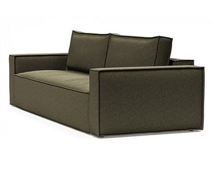 Innovation Living Newilla Sofa Bed with Standard Arms - 535 Bouclé Forest Green