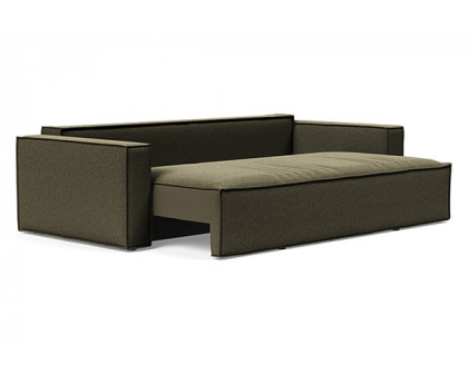 Innovation Living Newilla Sofa Bed with Standard Arms - 535 Bouclé Forest Green