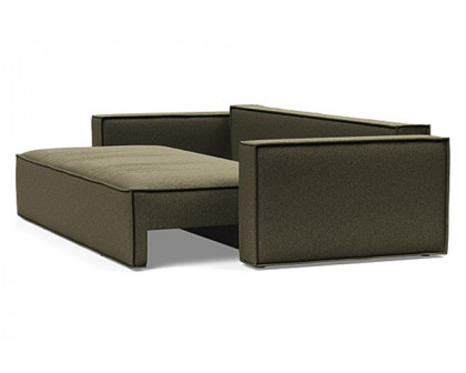 Innovation Living Newilla Sofa Bed with Standard Arms - 535 Bouclé Forest Green