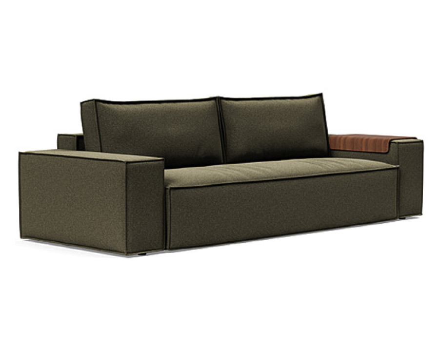 Innovation Living Newilla Sofa Bed with Wide Arms - 535 Bouclé Forest Green