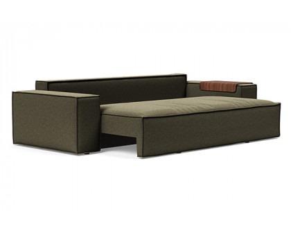 Innovation Living Newilla Sofa Bed with Wide Arms - 535 Bouclé Forest Green