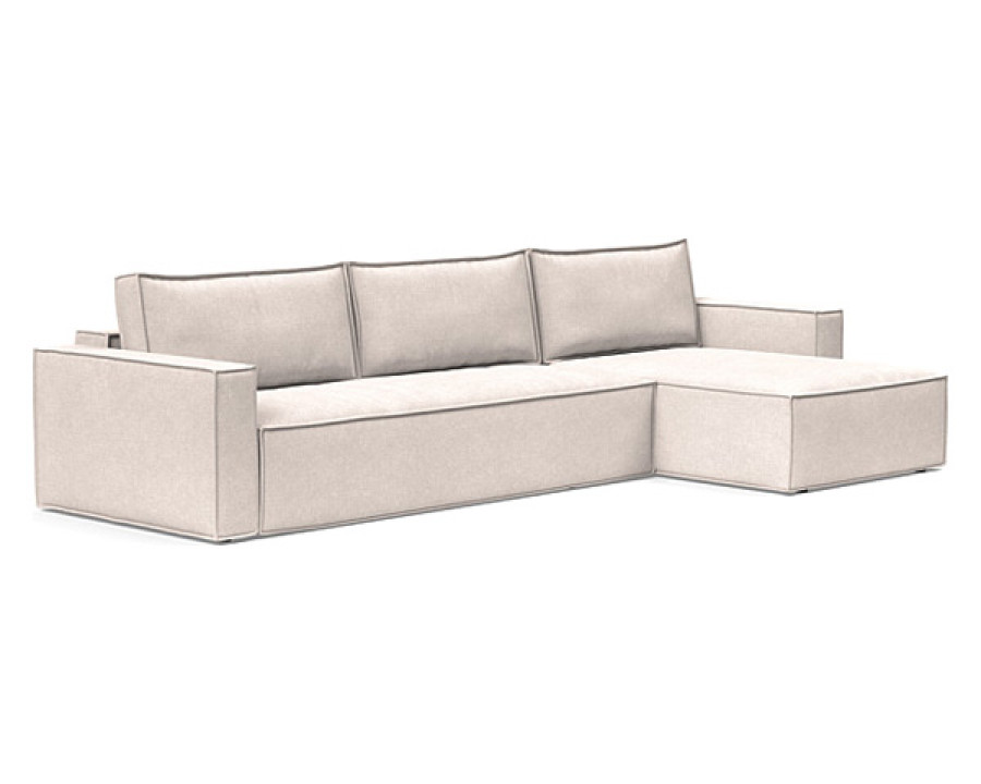 Innovation Living Newilla Sofa Bed With Lounger with Standard Arms - 255 Adario Basmati