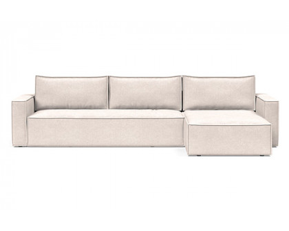 Innovation Living Newilla Sofa Bed With Lounger with Standard Arms - 255 Adario Basmati