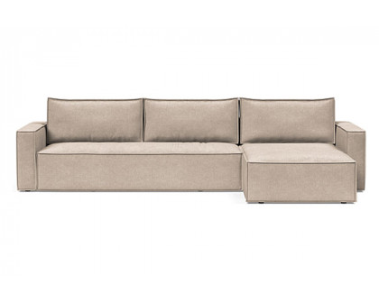 Innovation Living Newilla Sofa Bed With Lounger with Standard Arms - 257 Adario Taupe