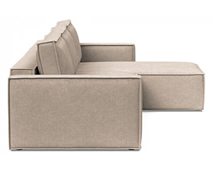 Innovation Living Newilla Sofa Bed With Lounger with Standard Arms - 257 Adario Taupe