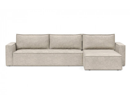 Innovation Living Newilla Sofa Bed With Lounger with Standard Arms - 280 Avella Sand