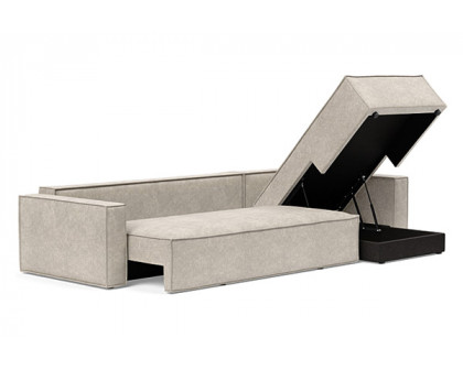 Innovation Living Newilla Sofa Bed With Lounger with Standard Arms - 280 Avella Sand