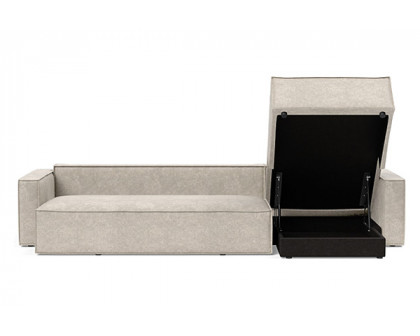 Innovation Living Newilla Sofa Bed With Lounger with Standard Arms - 280 Avella Sand