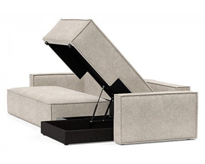 Innovation Living Newilla Sofa Bed With Lounger with Standard Arms - 280 Avella Sand