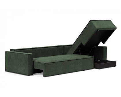 Innovation Living Newilla Sofa Bed With Lounger with Standard Arms - 281 Avella Pine Green