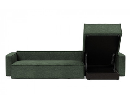 Innovation Living Newilla Sofa Bed With Lounger with Standard Arms - 281 Avella Pine Green