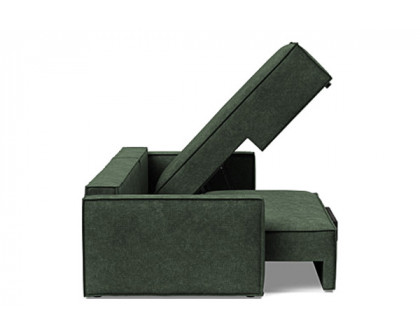 Innovation Living Newilla Sofa Bed With Lounger with Standard Arms - 281 Avella Pine Green