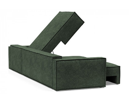 Innovation Living Newilla Sofa Bed With Lounger with Standard Arms - 281 Avella Pine Green