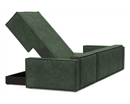 Innovation Living Newilla Sofa Bed With Lounger with Standard Arms - 281 Avella Pine Green