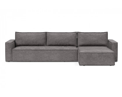 Innovation Living Newilla Sofa Bed With Lounger with Standard Arms - 282 Avella Warm Grey