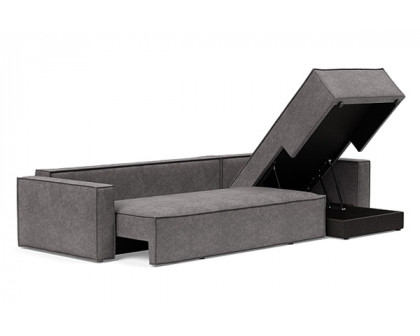 Innovation Living Newilla Sofa Bed With Lounger with Standard Arms - 282 Avella Warm Grey