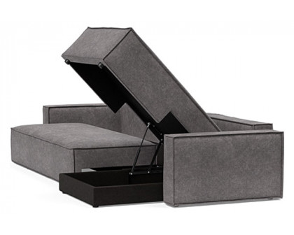 Innovation Living Newilla Sofa Bed With Lounger with Standard Arms - 282 Avella Warm Grey